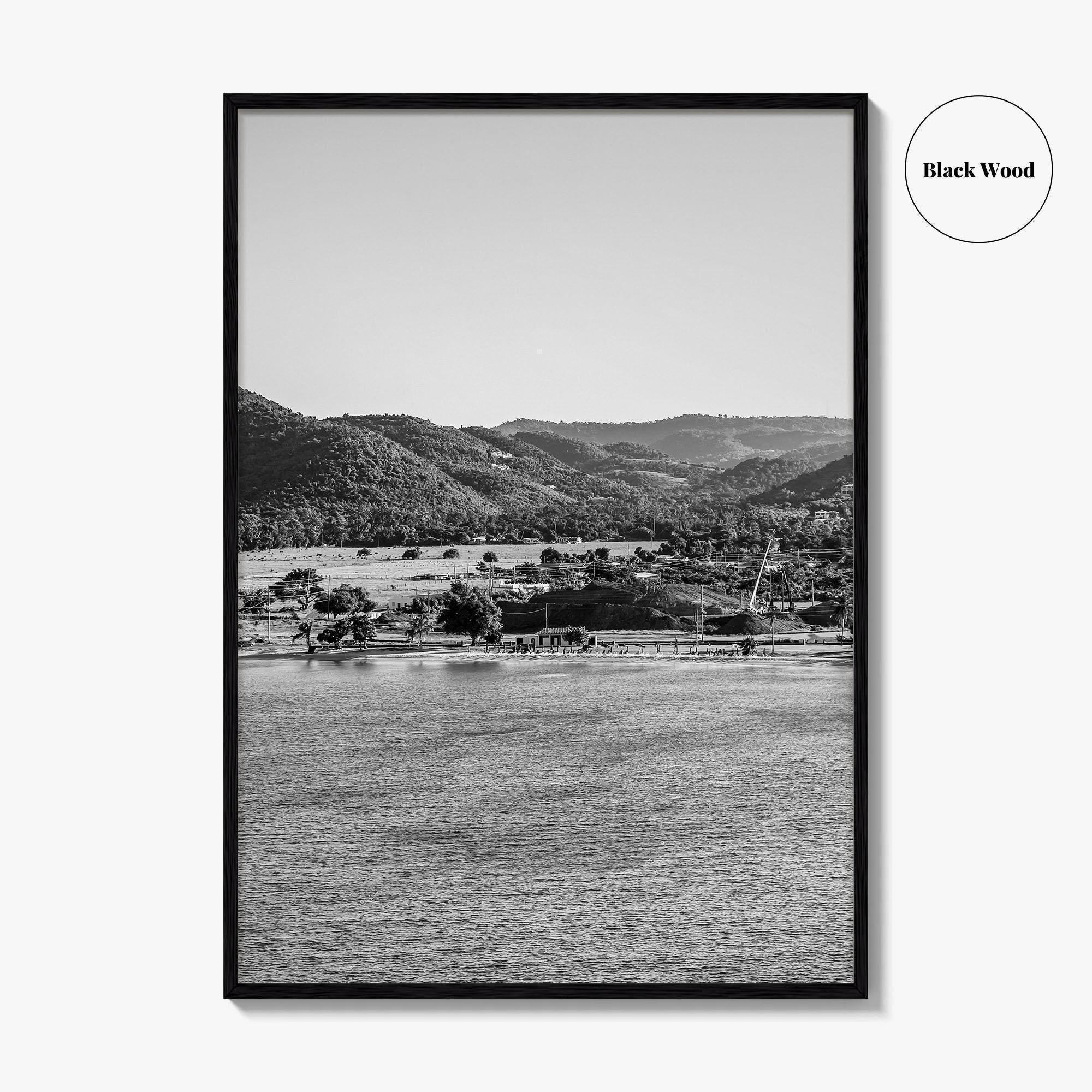 Saint Croix Black and White Fine Art Photo Print, Frederiksted US Virgin Islands Poster