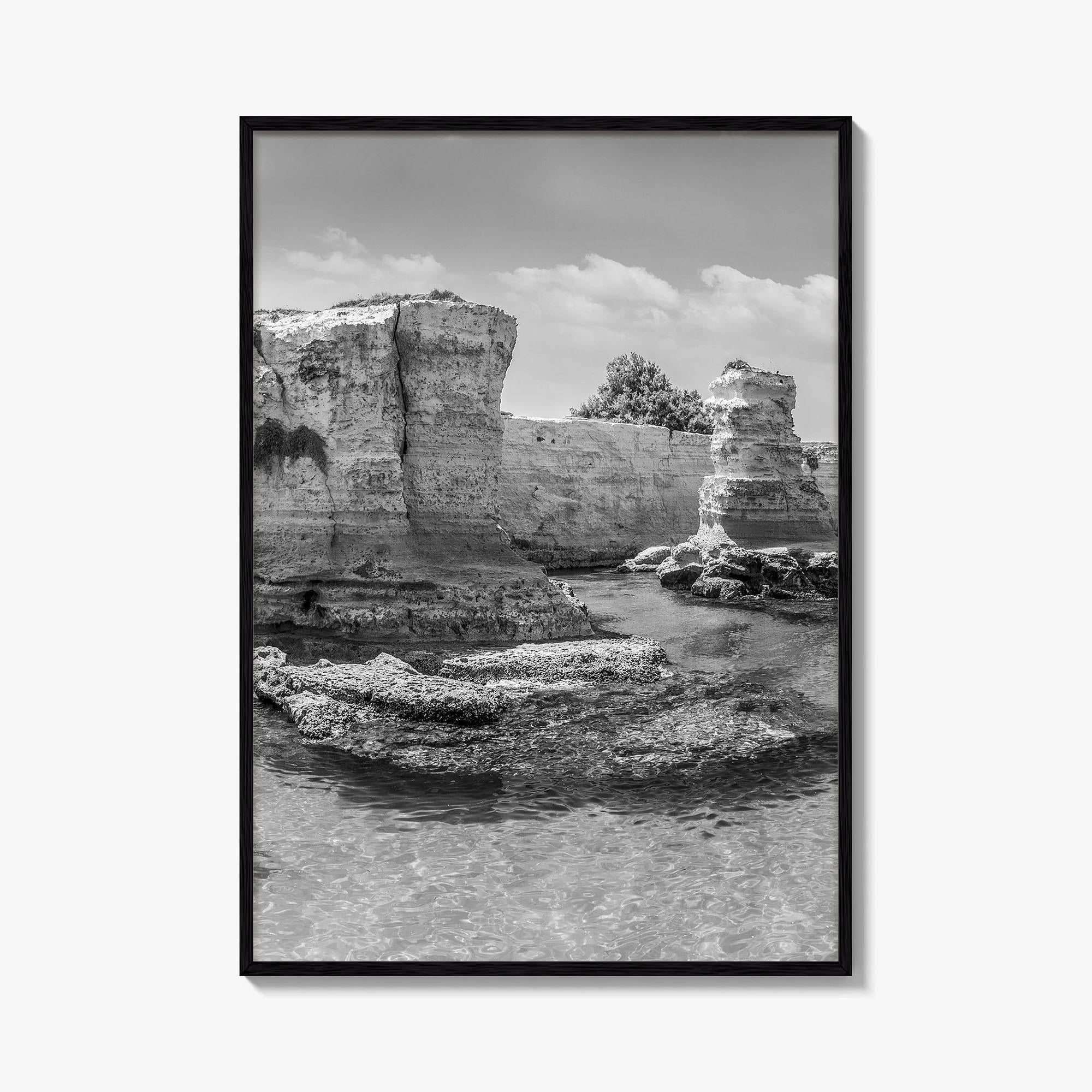 Torre Sant Andrea Black and White Fine Art Photo Print, Puglia Poster