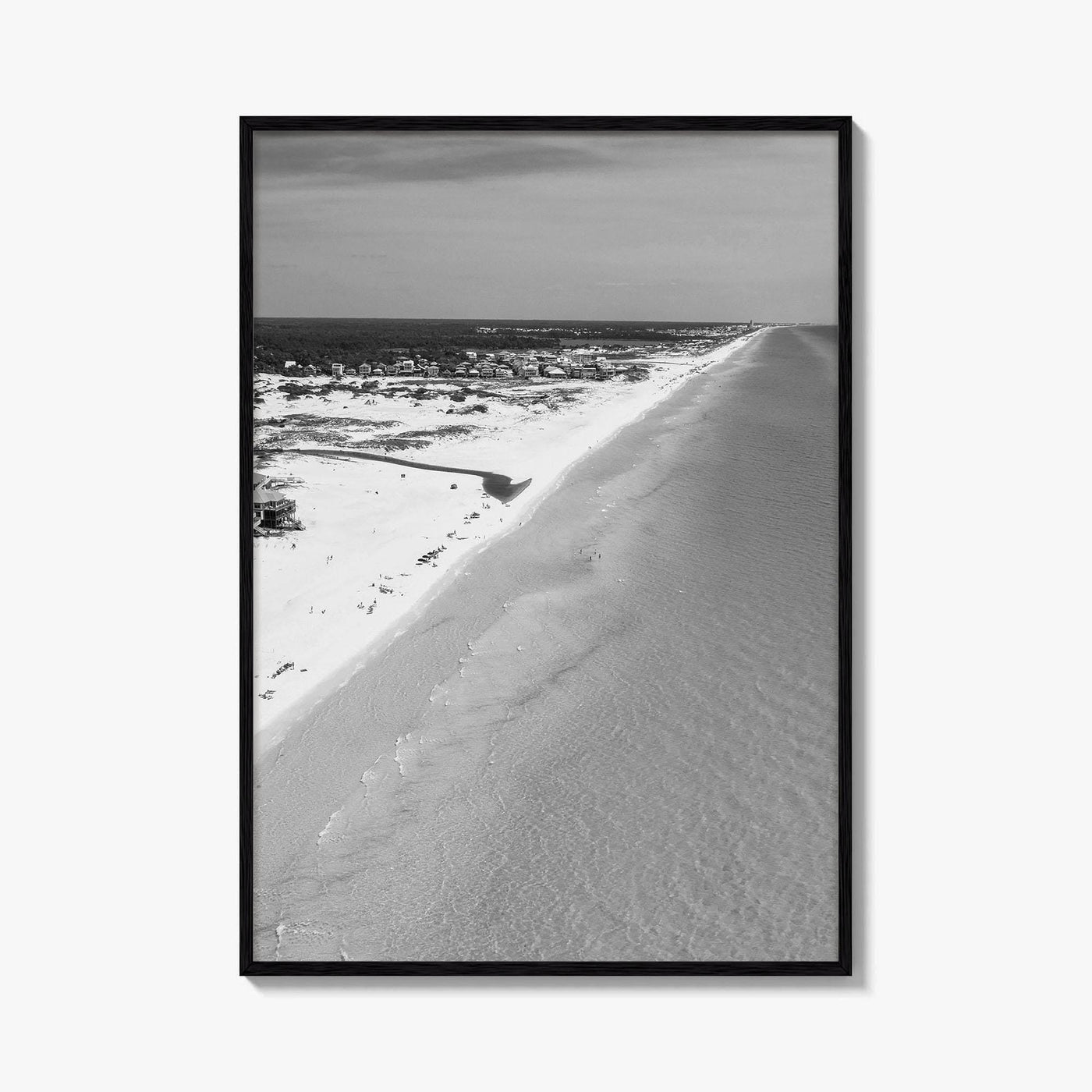 Grayton Beach Black and White Fine Art Photo Print, 30A Florida Poster
