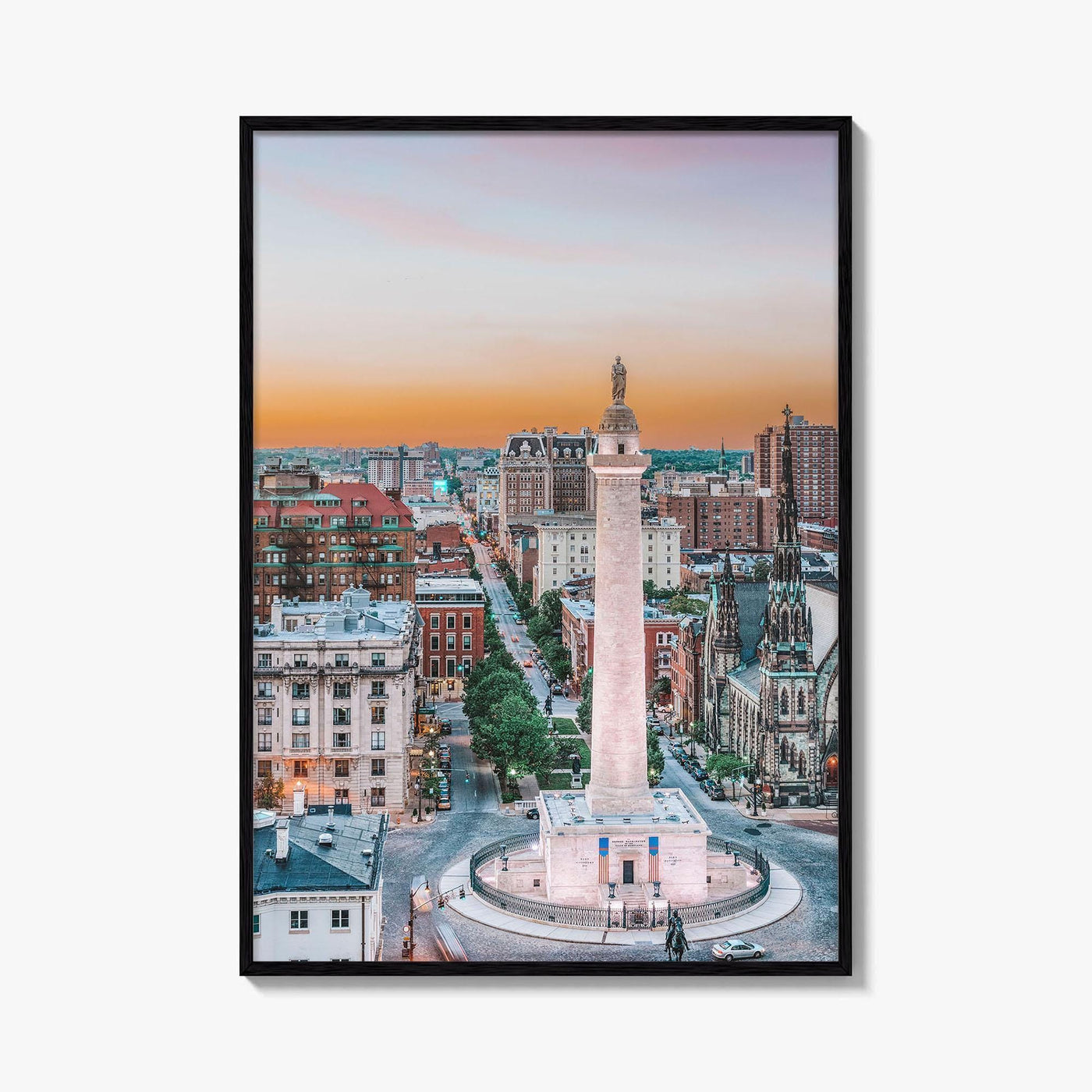 Baltimore Fine Art Photo Print, Washington Monument, Mount Vernon, Maryland USA Wall Poster