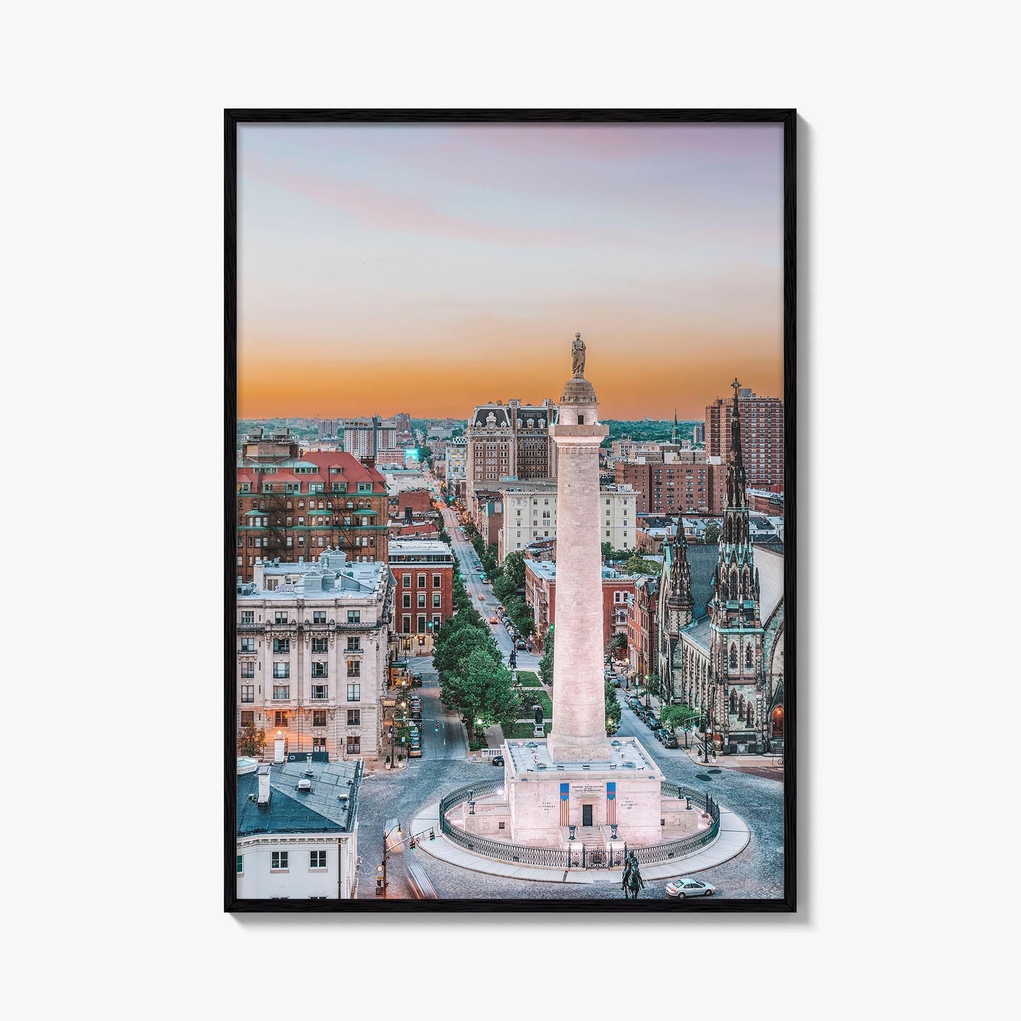 Baltimore Fine Art Photo Print, Washington Monument, Mount Vernon, Maryland USA Wall Poster