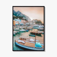 Capri Island Fine Art Photo Print, Marina Grande Port, Naples Italy, Wall Decor Poster