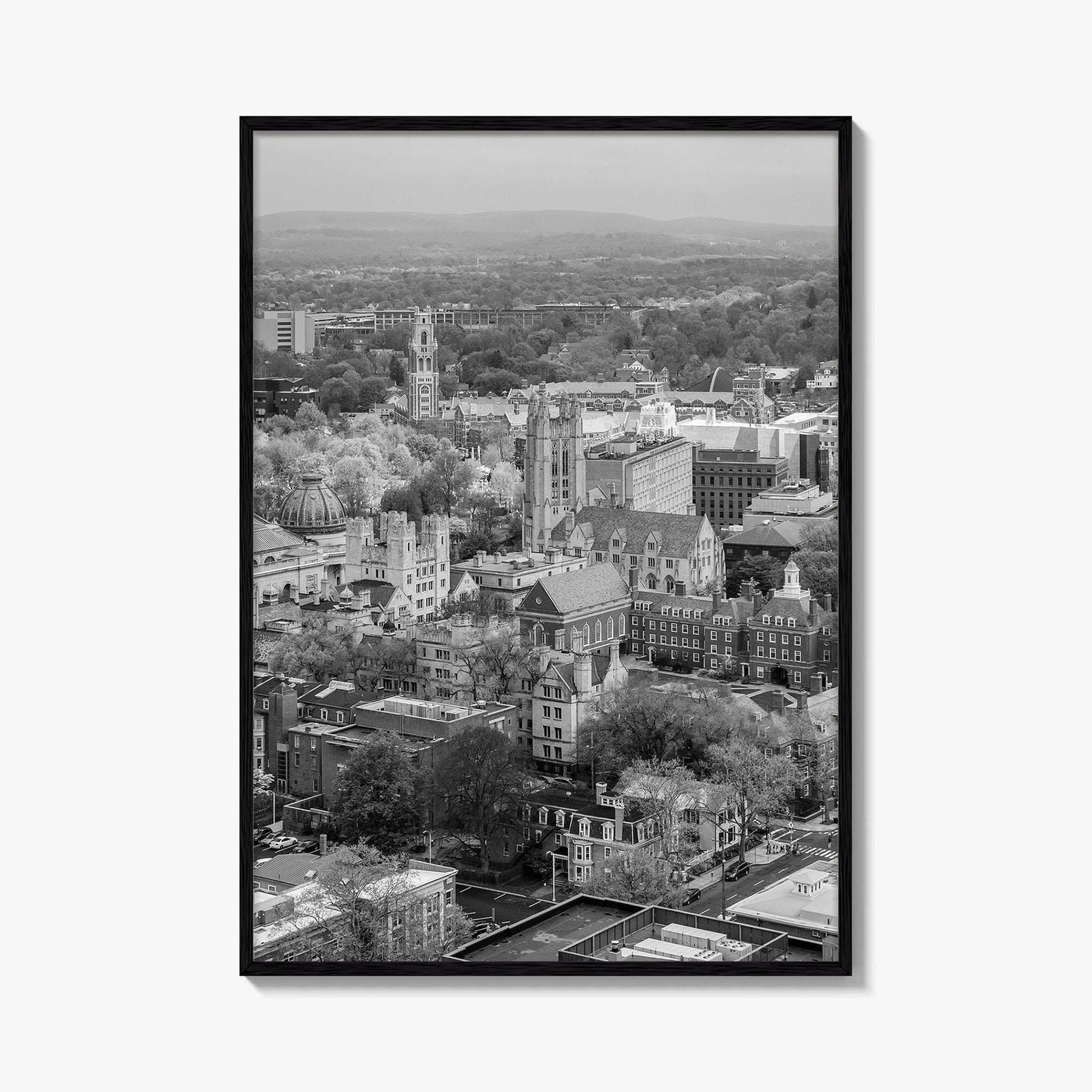 New Haven Black and White Fine Art Photo Print, Yale University, Connecticut Poster