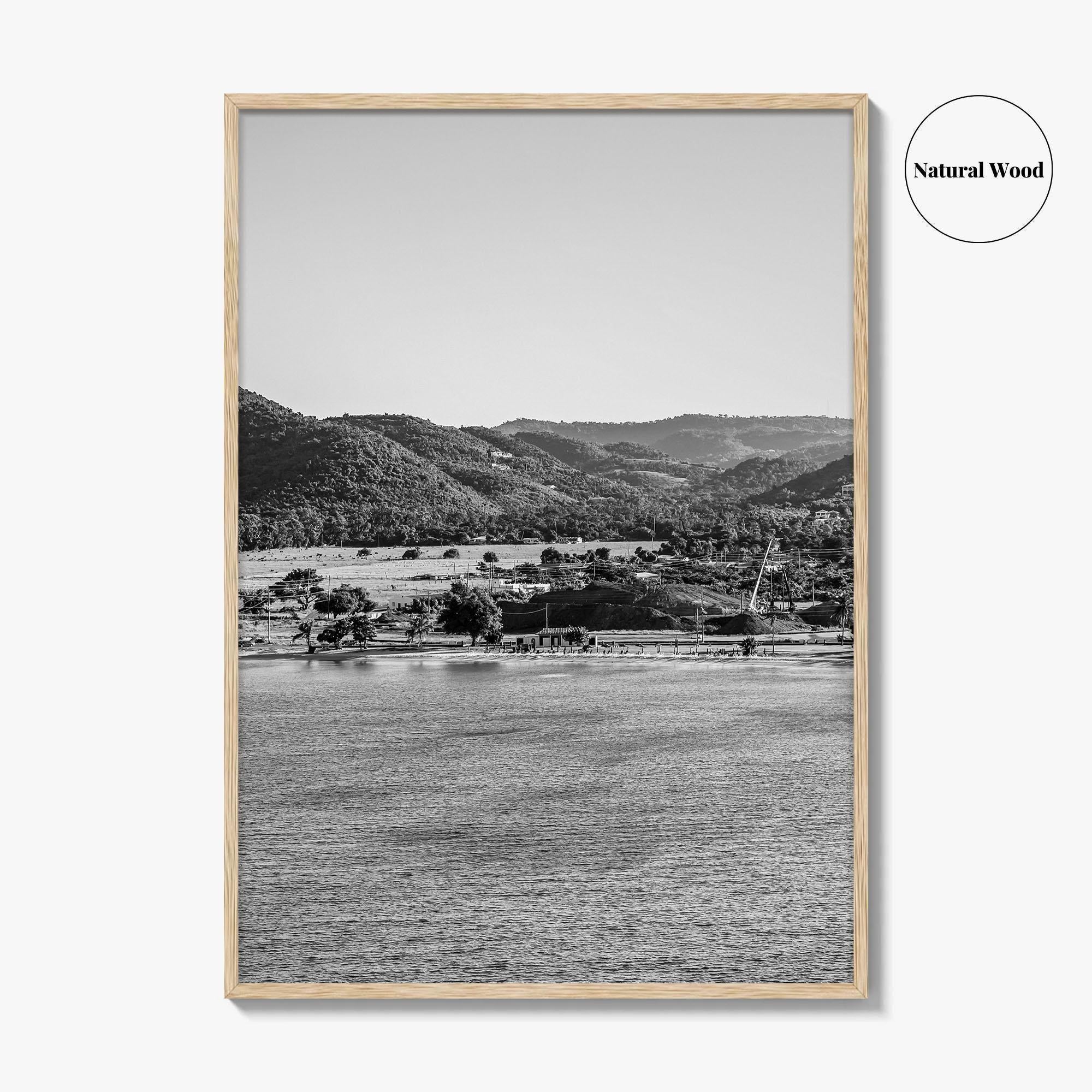 Saint Croix Black and White Fine Art Photo Print, Frederiksted US Virgin Islands Poster