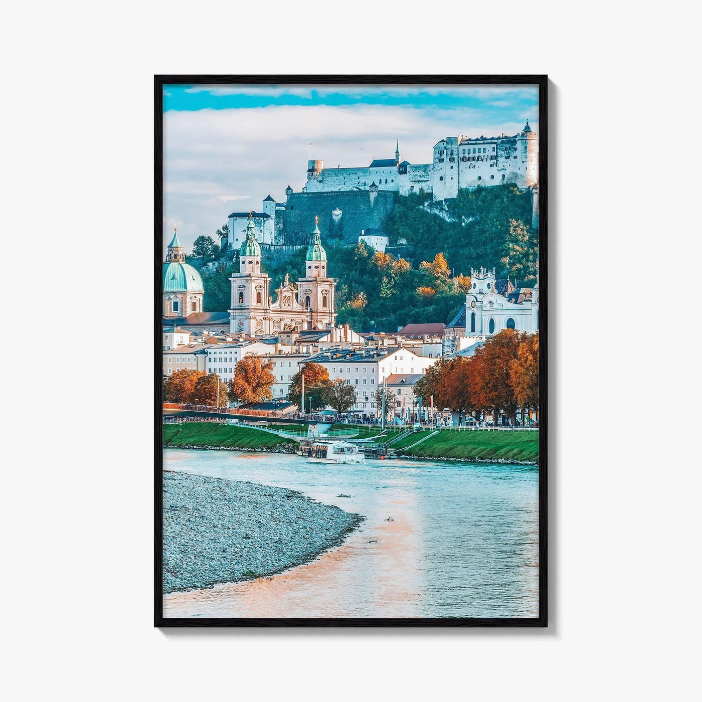 Salzburg Skyline Fine Art Photo Print, Austria, Festung Hohensalzburg, Salzach River Poster, Salzburger Land