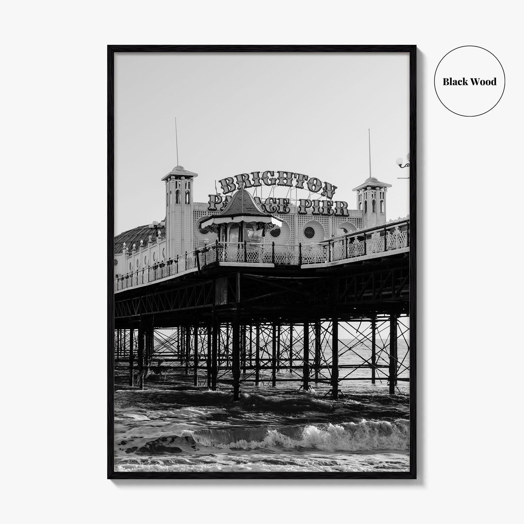 Brighton Black and White Fine Art Photo Print, Palace Pier England Poster