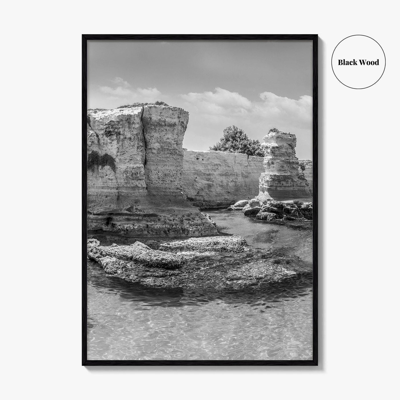 Torre Sant Andrea Black and White Fine Art Photo Print, Puglia Poster