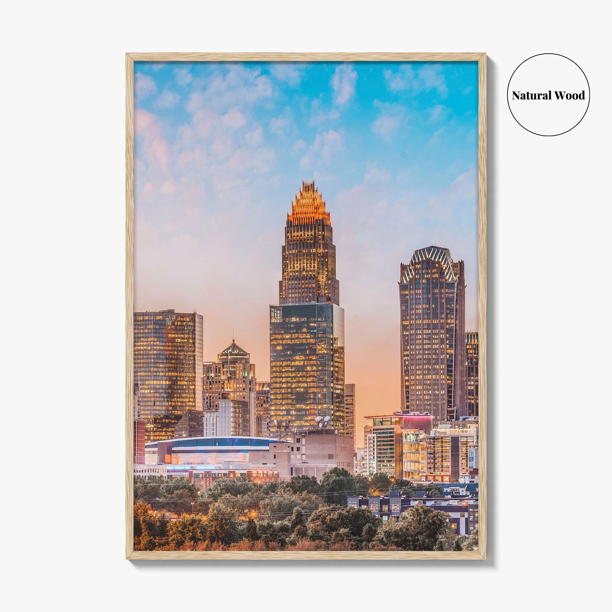 Charlotte Skyline Fine Art Photo Print, Uptown, North Carolina USA Poster