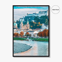 Salzburg Skyline Fine Art Photo Print, Austria, Festung Hohensalzburg, Salzach River Poster, Salzburger Land