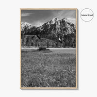 Idaho Black and White Fine Art Photo Print, McGown Peak Sawtooth Mountains USA Poster
