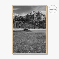 Idaho Black and White Fine Art Photo Print, McGown Peak Sawtooth Mountains USA Poster