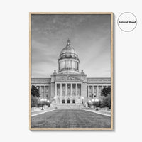 Frankfort Kentucky Black and White Fine Art Photo Print, State Capitol, USA Poster