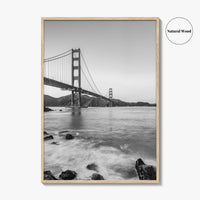 San Francisco Black and White Fine Art Photo Print, Golden Gate Bridge California Poster