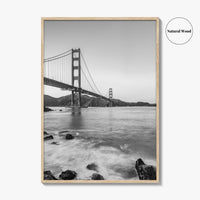 San Francisco Black and White Fine Art Photo Print, Golden Gate Bridge California Poster