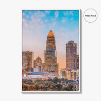 Charlotte Skyline Fine Art Photo Print, Uptown, North Carolina USA Poster