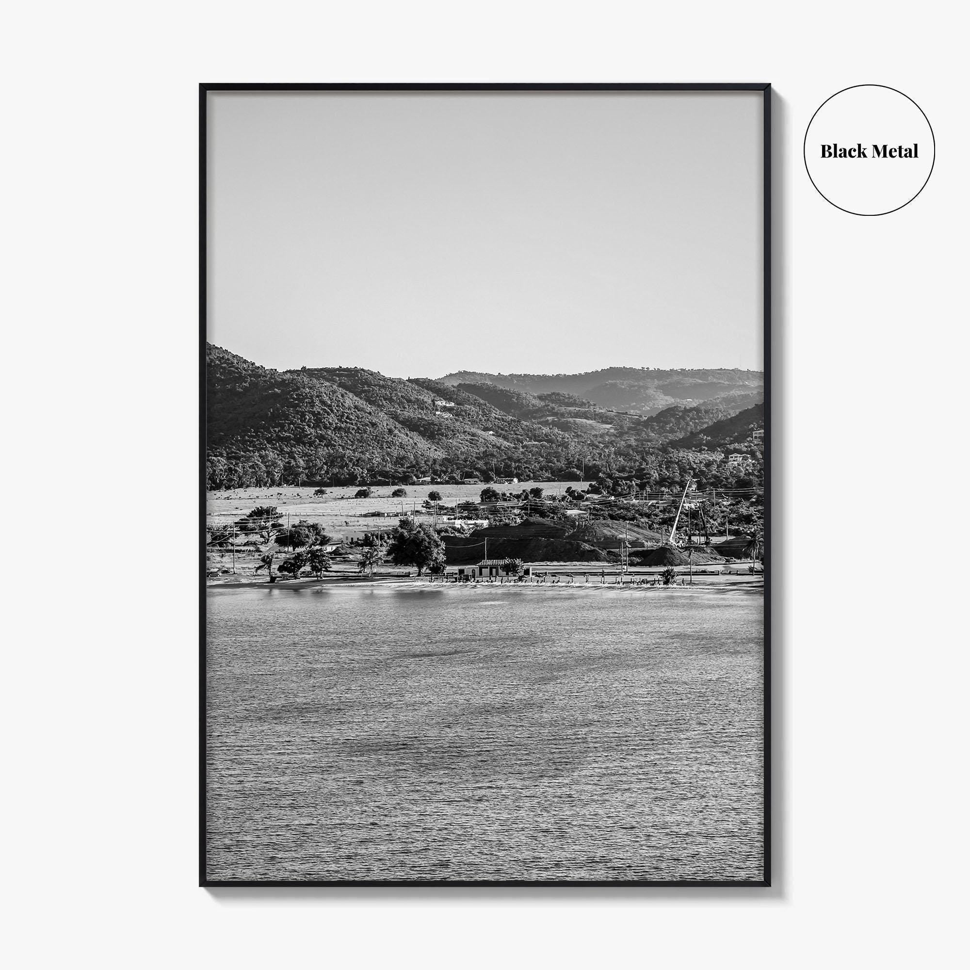 Saint Croix Black and White Fine Art Photo Print, Frederiksted US Virgin Islands Poster