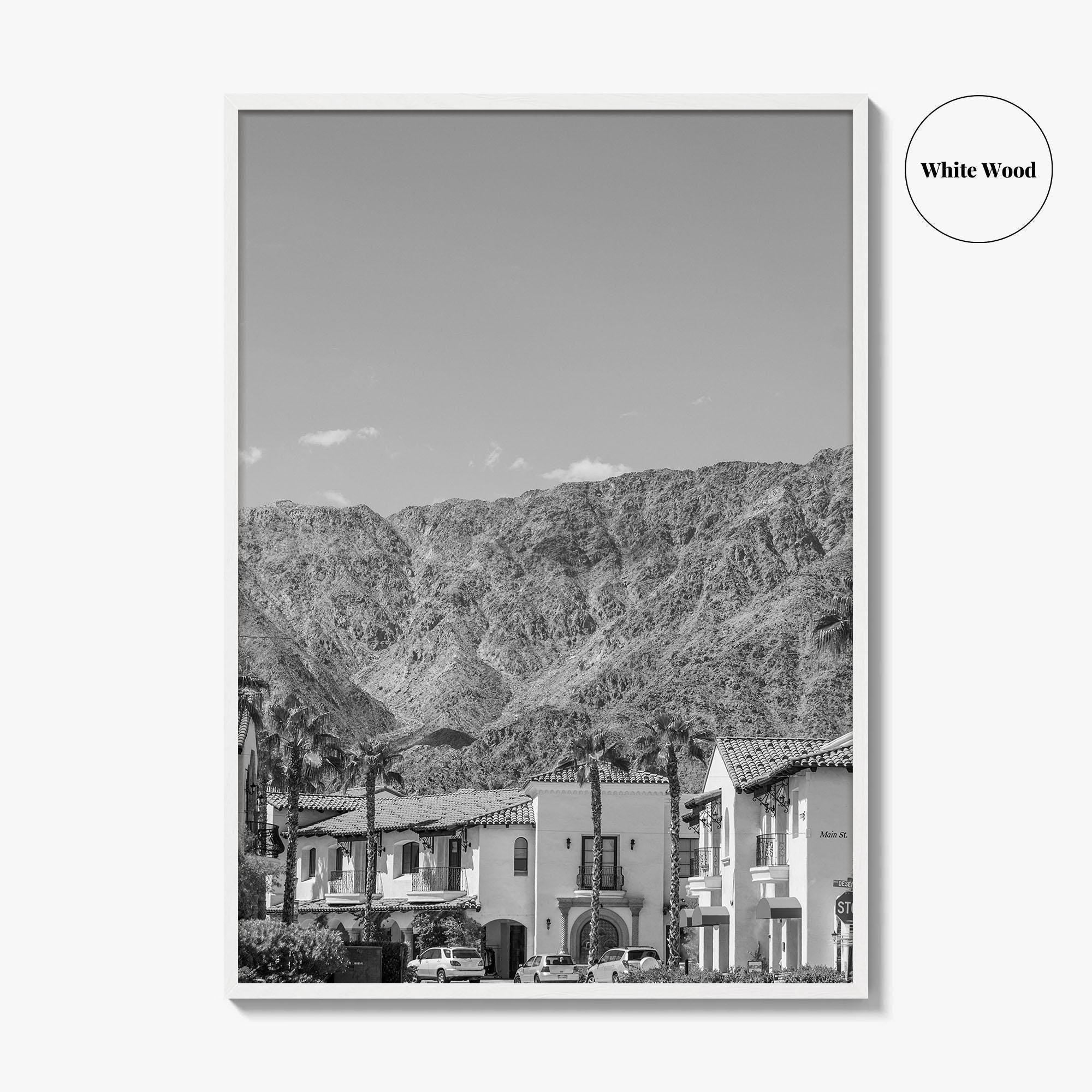 La Quinta Black and White Fine Art Photo Print, Coachella Valley California Poster