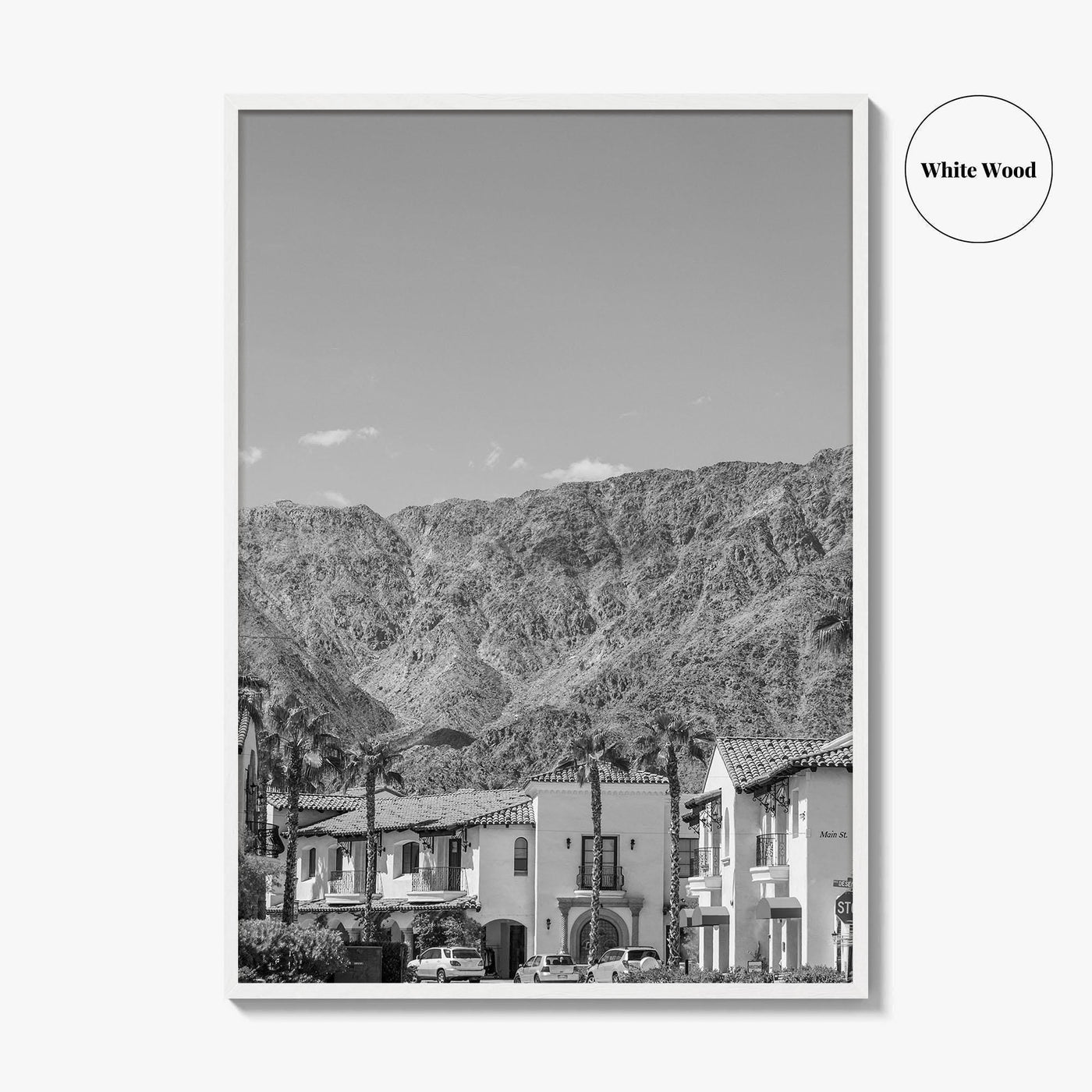 La Quinta Black and White Fine Art Photo Print, Coachella Valley California Poster