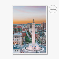 Baltimore Fine Art Photo Print, Washington Monument, Mount Vernon, Maryland USA Wall Poster
