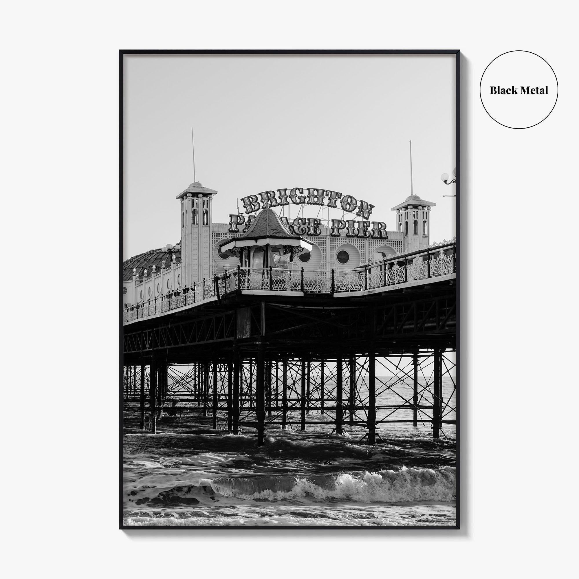 Brighton Black and White Fine Art Photo Print, Palace Pier England Poster