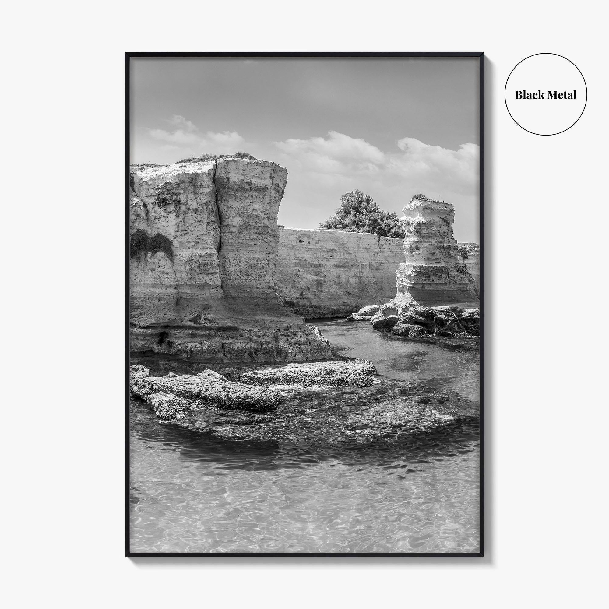 Torre Sant Andrea Black and White Fine Art Photo Print, Puglia Poster