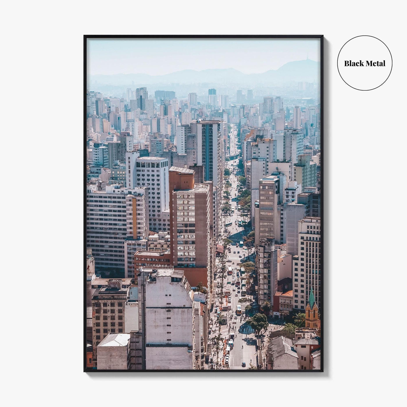 Sao Paulo Skyline Fine Art Photo Print, Aerial View, Sao Joao, Brazil Poster