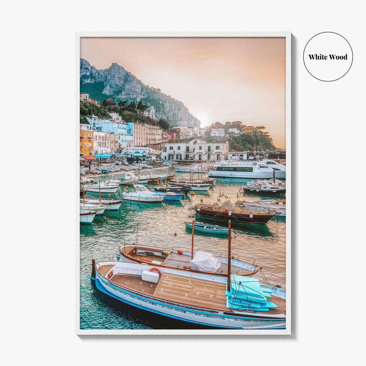 Capri Island Fine Art Photo Print, Marina Grande Port, Naples Italy, Wall Decor Poster