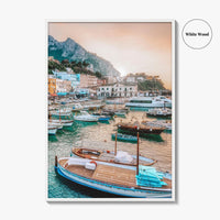 Capri Island Fine Art Photo Print, Marina Grande Port, Naples Italy, Wall Decor Poster