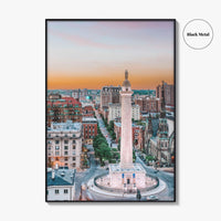 Baltimore Fine Art Photo Print, Washington Monument, Mount Vernon, Maryland USA Wall Poster