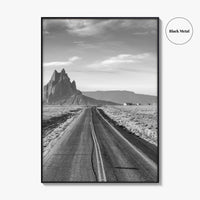 Shiprock New Mexico Black and White Fine Art Photo Print, Navajo Nation Poster USA