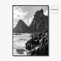 Fernando de Noronha Black and White Fine Art Photo Print, Dois Irmaos Brazil Poster