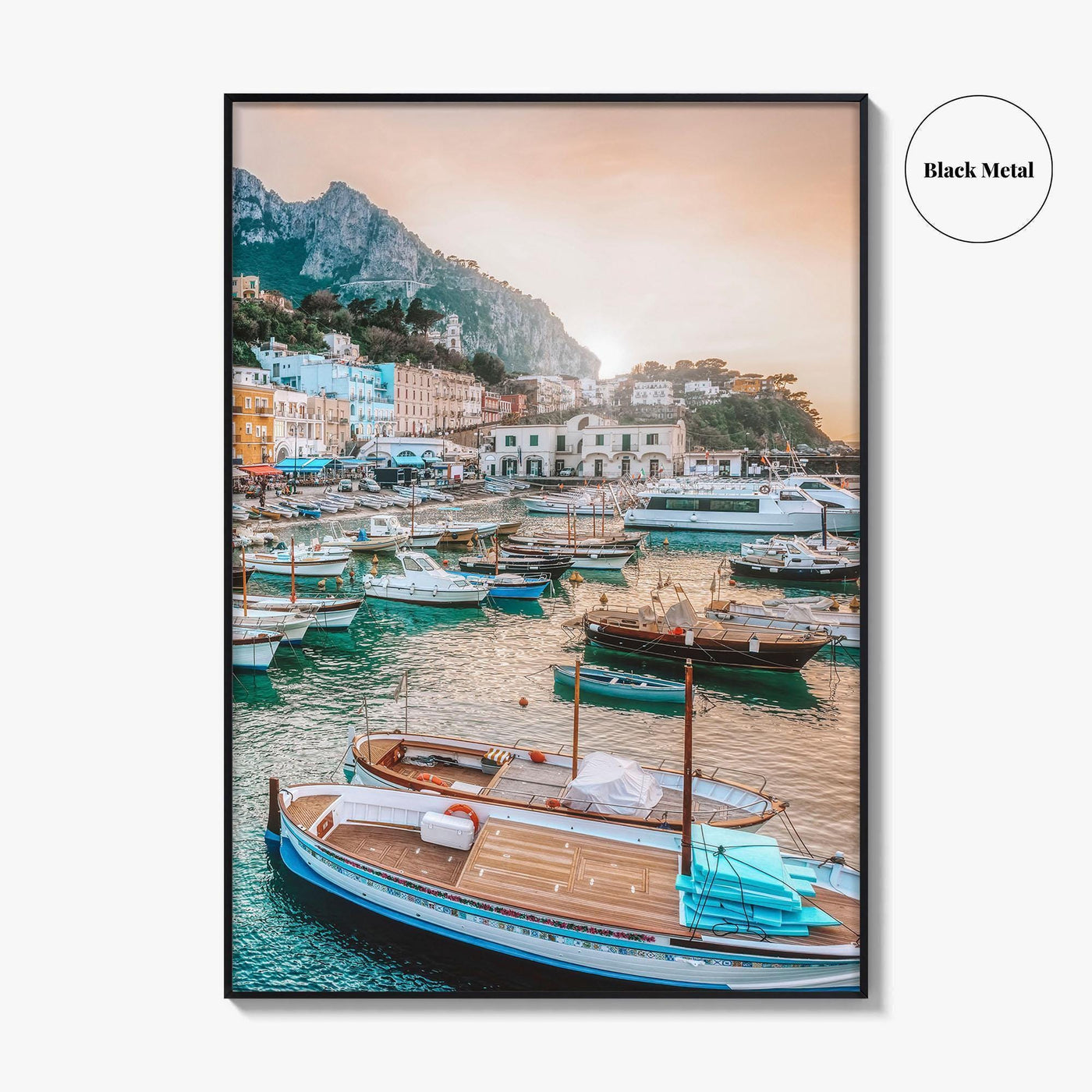 Capri Island Fine Art Photo Print, Marina Grande Port, Naples Italy, Wall Decor Poster