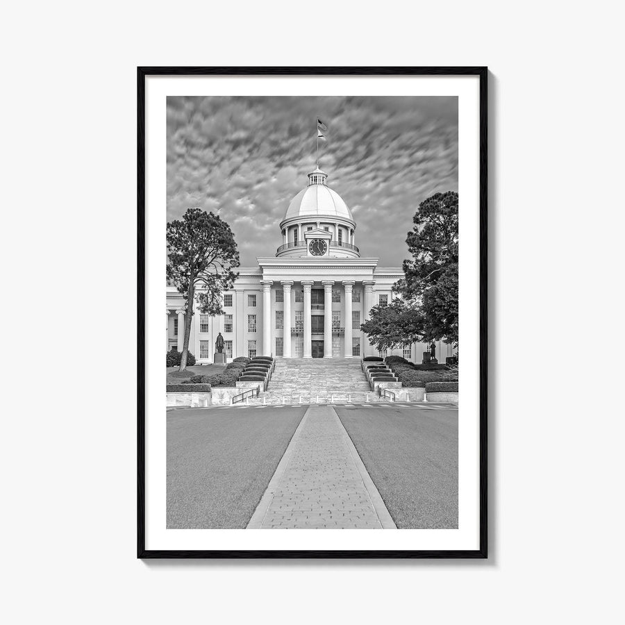 Alabama Black and White Fine Art Photo Print, Montgomery Capitol Poster, USA Poster