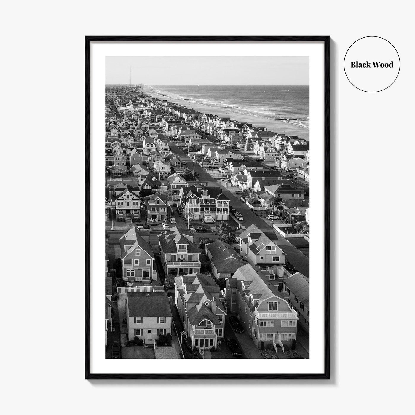 Manasquan Inlet Black and White Fine Art Photo Print, Jersey Shore NJ Poster