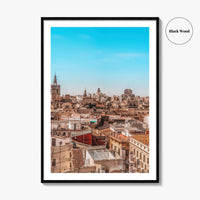 Valencia Fine Art Photo Print, Aerial Panoramic, Spain Wall Decor, Travel Poster