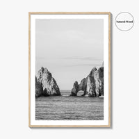 Cabo San Lucas Black and White Fine Art Photo Print, El Arco Mexico Poster