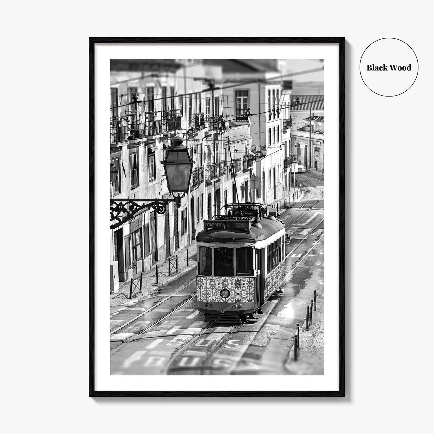 Lisbon Black and White Fine Art Photo Print, Lisboa Portugal Street Wall Decor Poster