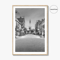 Burlington Black and White Fine Art Photo Print, Vermont, Church Street Marketplace, Poster