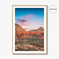 Sedona Fine Art Photo Print, Arizona USA, Downtown, Mountains, Red Rocks, Wall Decor Poster