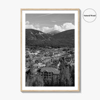 Breckenridge Black and White Fine Art Photo Print, Summit County Colorado Poster, Panorama USA