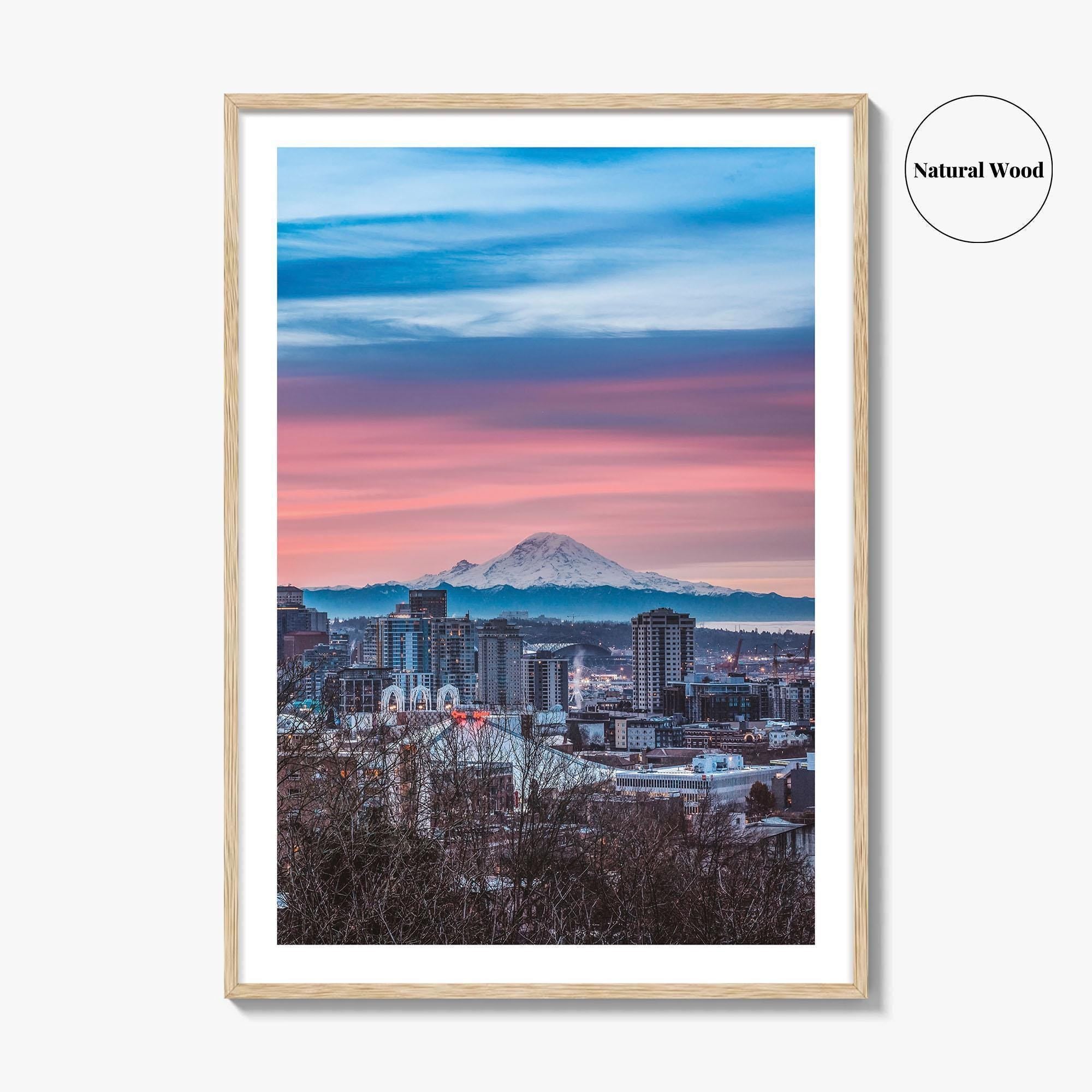 Seattle Skyline Fine Art Photo Print, City Wall Decor Poster, Washington USA
