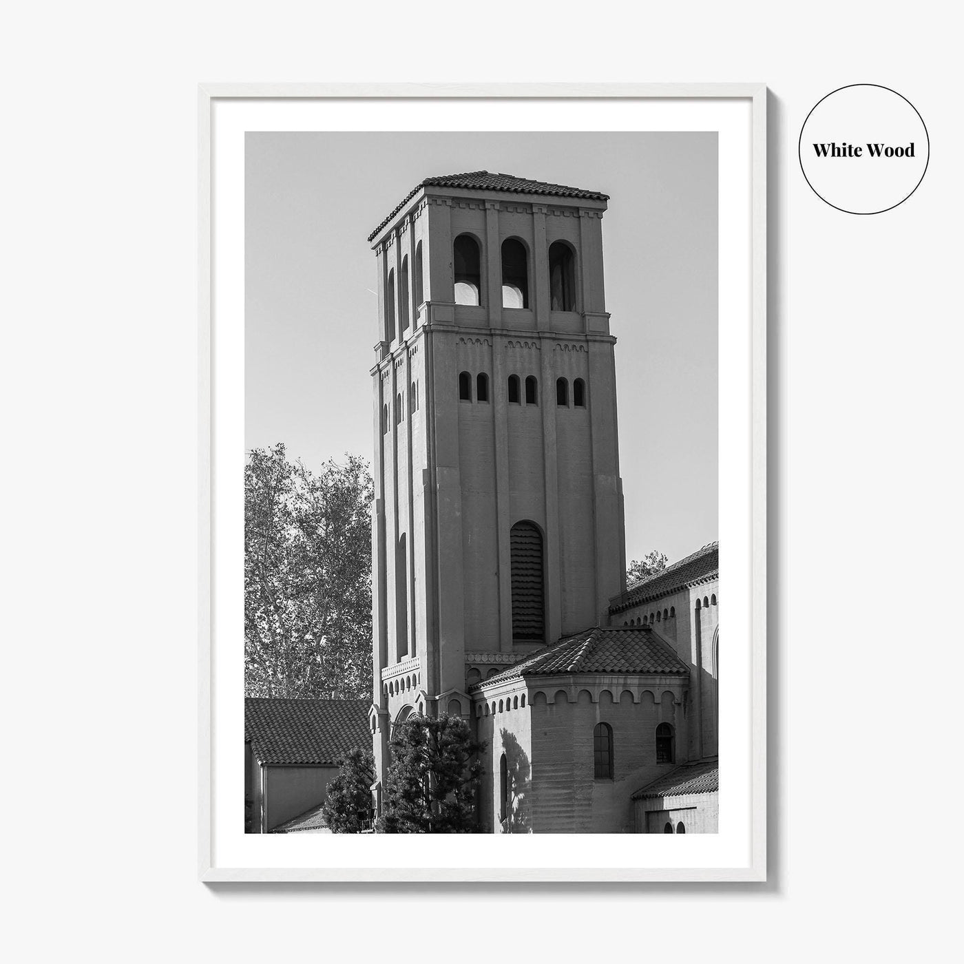 Bakersfield Skyline Black and White Fine Art Photo Print, Poster, California USA