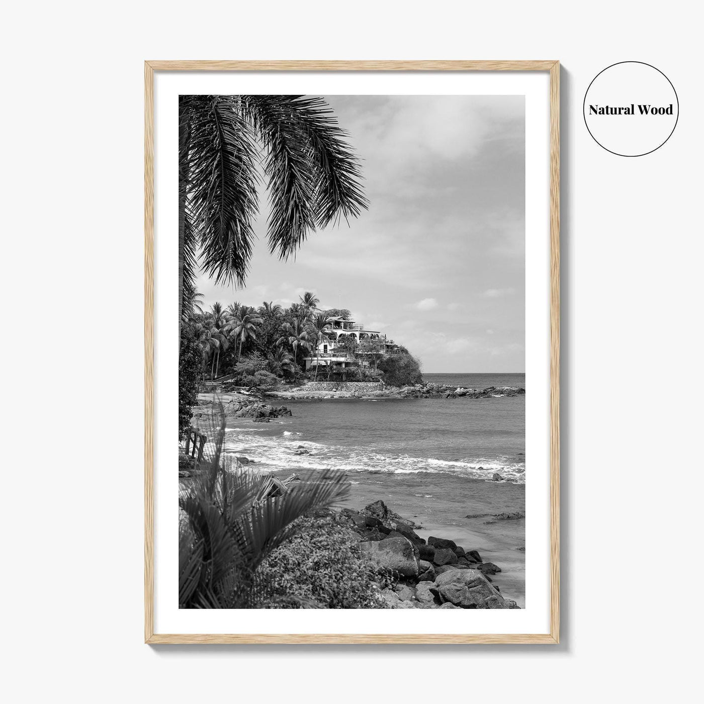 Sayulita Black and White Fine Art Photo Print, Mexico, Riviera Nayarit Wall Decor Poster