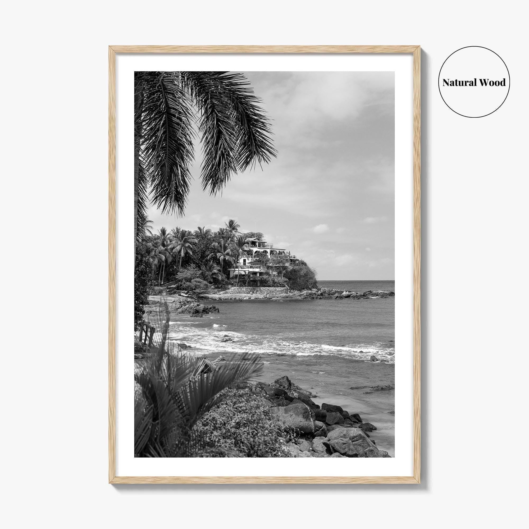 Sayulita Black and White Fine Art Photo Print, Mexico, Riviera Nayarit Wall Decor Poster