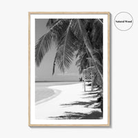 Boracay Island Black and White Fine Art Photo Print, Aklan, Philippines, Beach Wall Poster