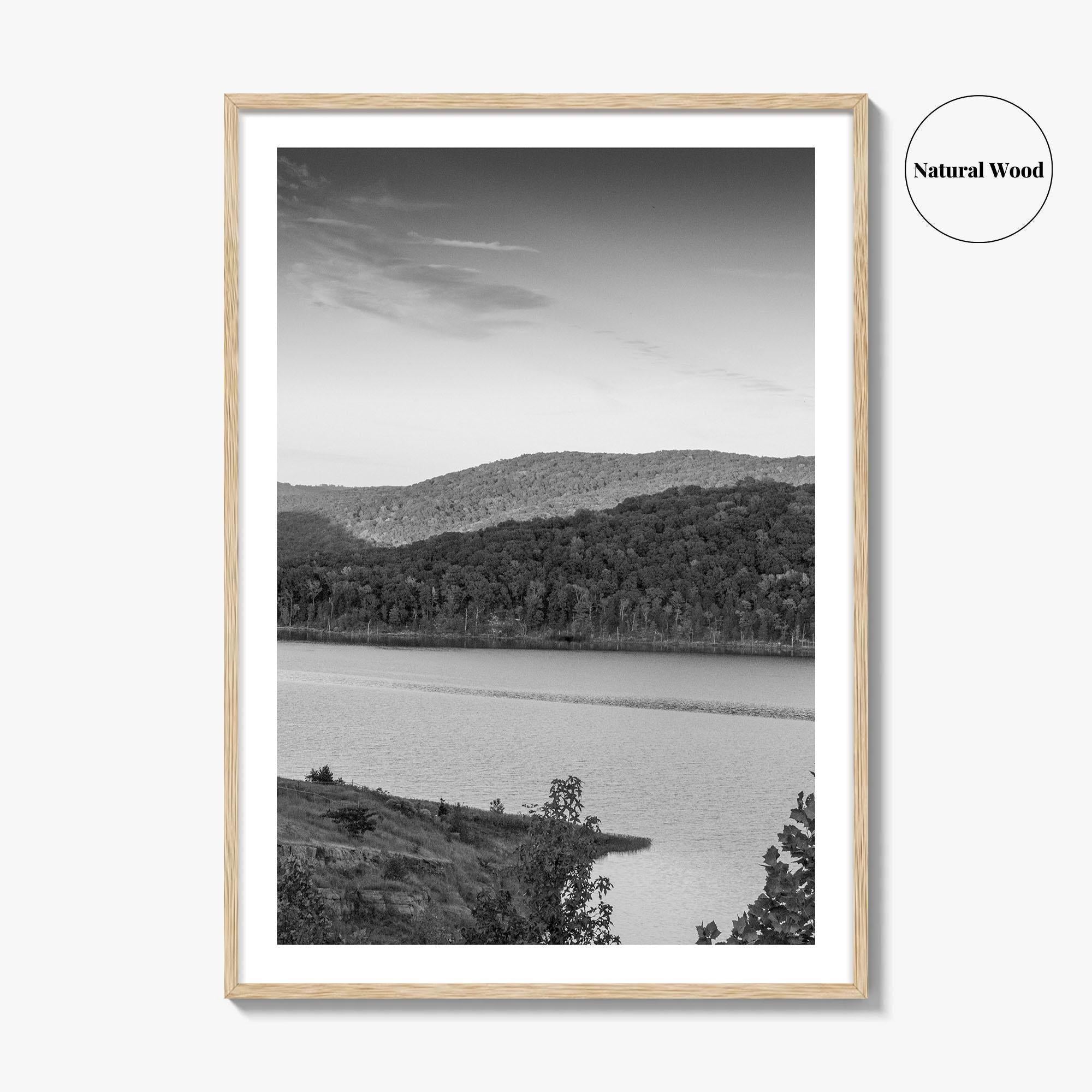 Fort Smith Lake Black and White Fine Art Photo Print, Boston Mountains Arkansas Poster