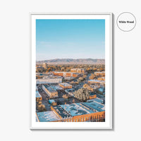 Fort Collins Skyline Fine Art Photo Print, Colorado USA Downtown Wall Poster, Rocky Mountains