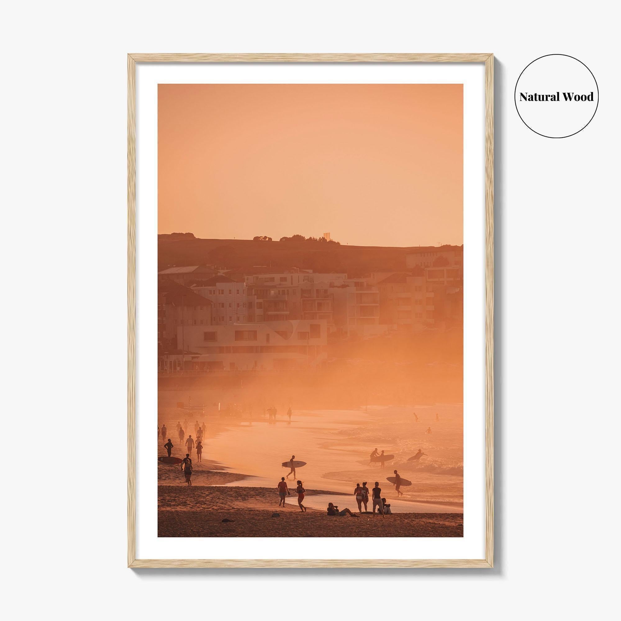 Bondi Beach Blue Fine Art Photo Print, Sydney Australia Poster, Misty Morning