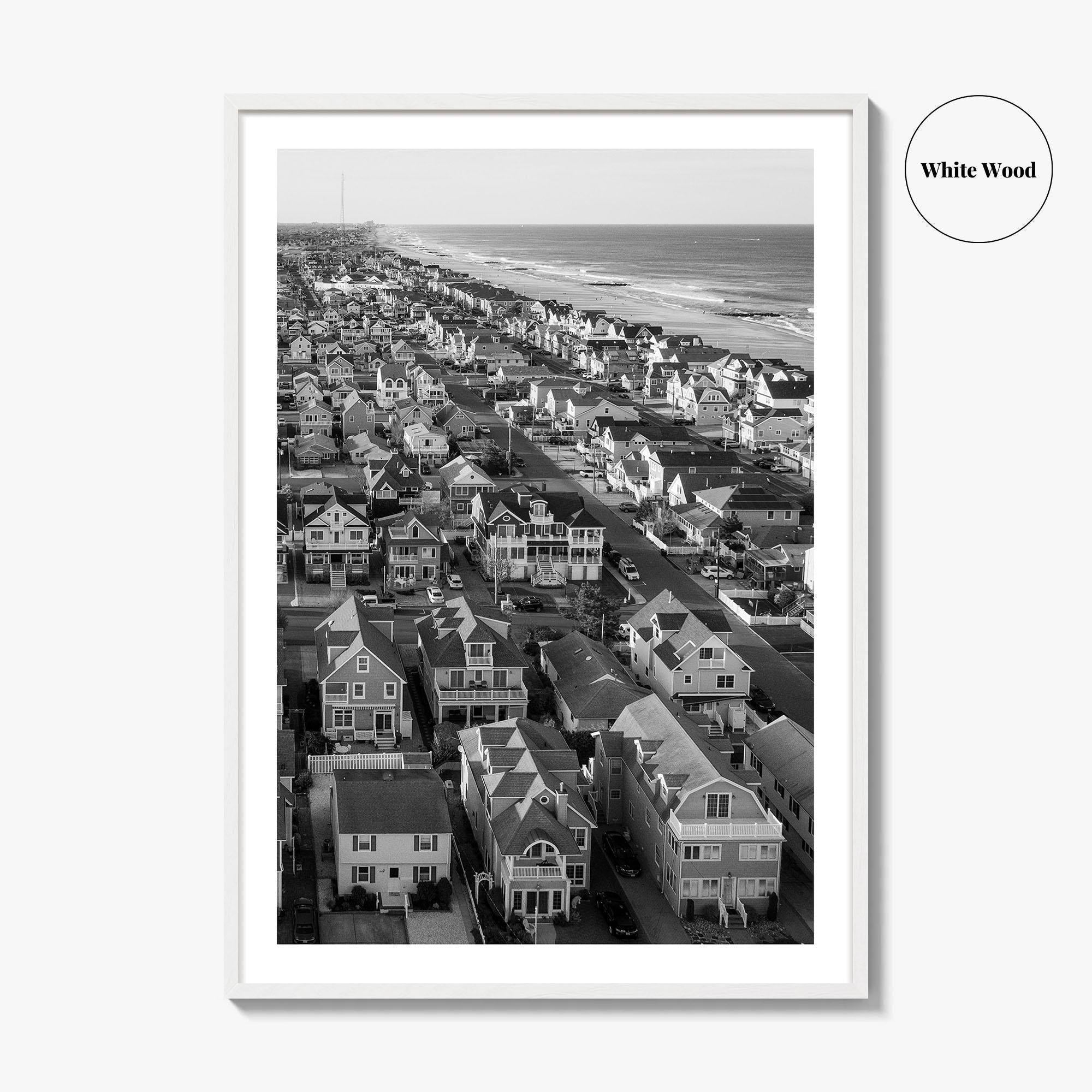 Manasquan Inlet Black and White Fine Art Photo Print, Jersey Shore NJ Poster
