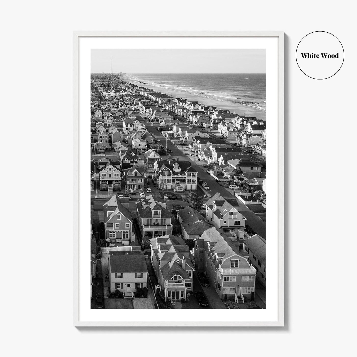 Manasquan Inlet Black and White Fine Art Photo Print, Jersey Shore NJ Poster